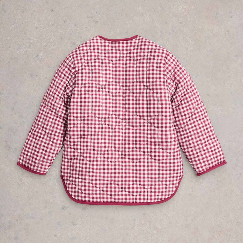 White Stuff Gingham Borg Lined Coat image number 1